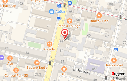 Сеть ювелирных магазинов Адамас в Центральном районе на карте