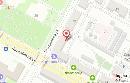 Солнышко на Латвийской улице на карте