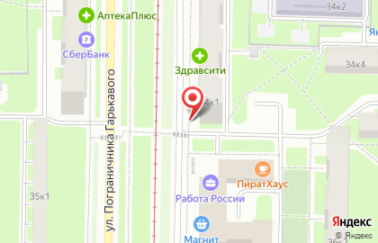 Киоск по продаже фруктов и овощей в Красносельском районе на карте
