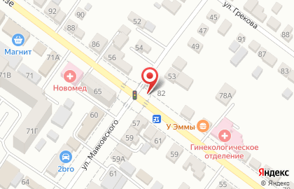 Продуктовый павильон на улице Маяковского на карте