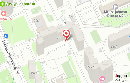 Первая полоса на Бескудниковском бульваре на карте