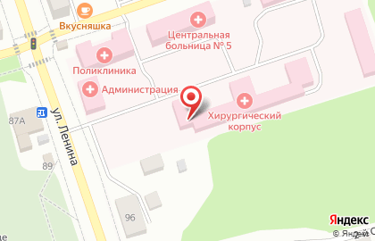 Центральная районная больница на улице Ленина на карте