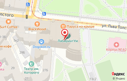 Служба доставки продуктов iGooods на улице Льва Толстого на карте
