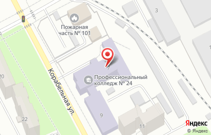 # 21 на Корабельной улице на карте
