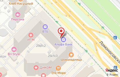 Инвестторгбанк на Ломоносовском проспекте на карте