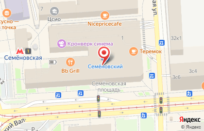 Кофейня Star Hit Cafe на Семёновской набережной на карте