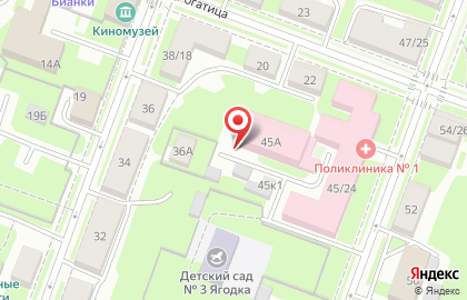 Новгородский врачебно-физкультурный диспансер на карте