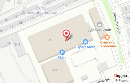 ООО ВИПСИЛИНГ на Деревообделочной улице на карте