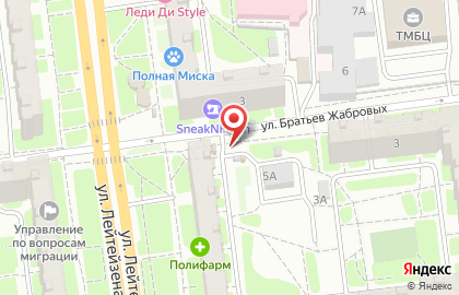 Киоск по продаже колбасных изделий на улице Лейтейзена на карте