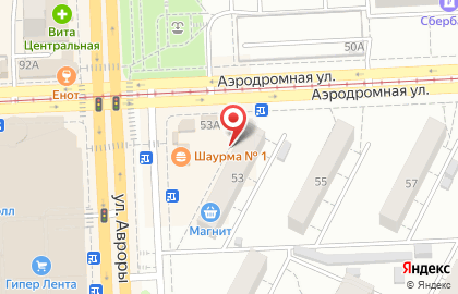 Магазин Веломото на Аэродромной улице на карте