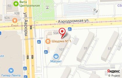 Банкомат Балтийский Банк на Аэродромной улице на карте