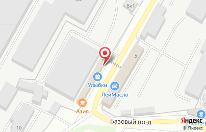 Центр праздничных распродаж Улыбки в Базовом проезде на карте