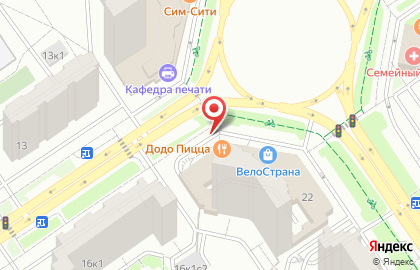 Пиццерия Додо Пицца на Братиславской улице на карте