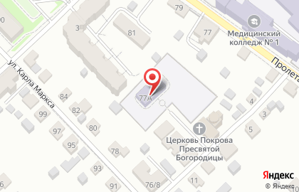 Частная школа Вступление на Пролетарской улице на карте