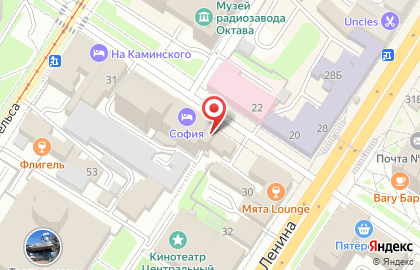 Леон на улице Каминского на карте