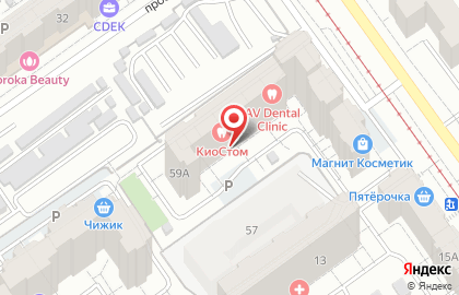 Торговый дом Квант в Железнодорожном районе на карте