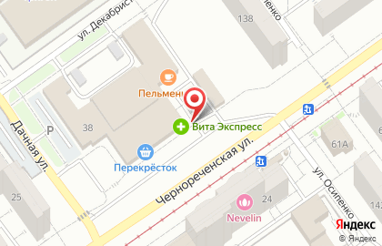 Автостоянка на Чернореченской, 38Б на карте