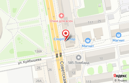 Ювелирный салон Нефертити на Советской улице на карте