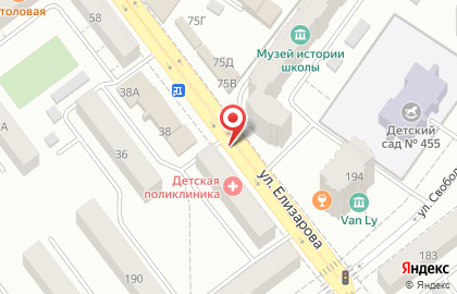 # 5 мму мсч # 5 Кировского Района на улице Елизарова на карте