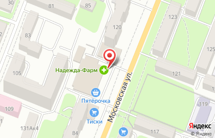 Семейный магазин на Московской улице на карте