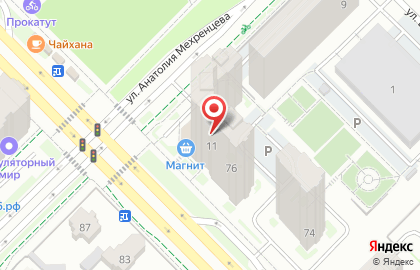 Супермаркет Магнит в Ленинском районе на карте