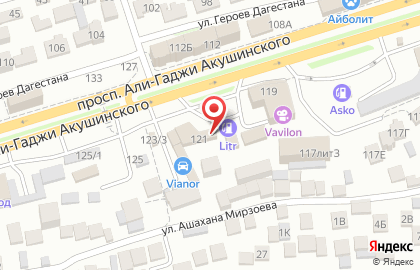 Магазин Автоэлектроника 05 на проспекте Али-Гаджи Акушинского на карте