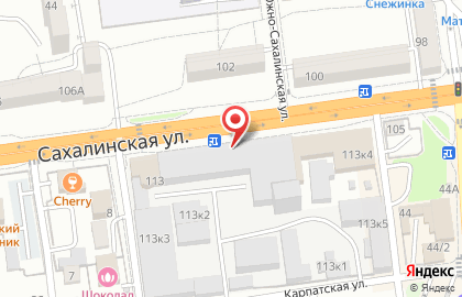 Продуктовый магазин на Сахалинской улице на карте