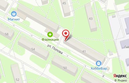Парикмахерская Олеся на улице Попова на карте