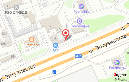Шиномонтажный центр Bisnesshina.ru на шоссе Энтузиастов на карте
