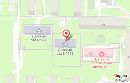 Детский сад №113, комбинированного вида, Московский район на карте