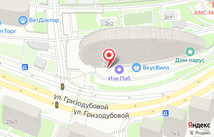 Кафе-бар изи паб на улице Гризодубовой на карте