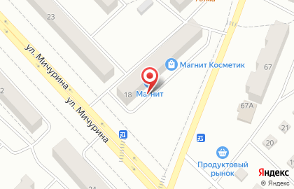 Магазин косметики и бытовой химии Магнит Косметик на улице Чапаева на карте