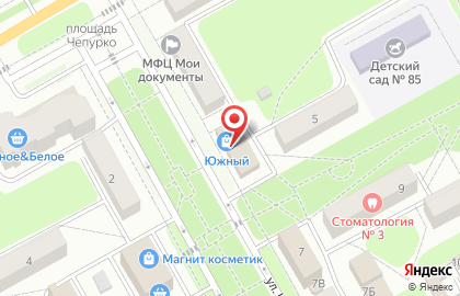 Торговый центр Южный в Центральном районе на карте
