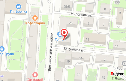 Цветочный магазин АртФлора на Большеохтинском проспекте на карте