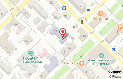 Банкомат Московский Индустриальный банк на Ленинградской улице в Азове на карте