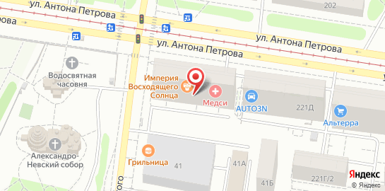Клиника МЕДСИ на Антона Петрова на карте