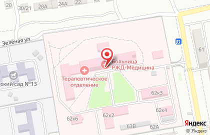 Клиническая больница РЖД-Медицина в Астрахани на карте