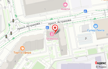 Салон красоты Дали на проспекте Астрахова на карте