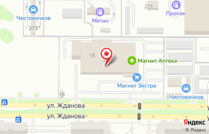 Магазин ЗооСити на улице Жданова на карте