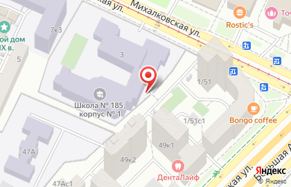 Школа каратэ Айсберг на Михалковской улице на карте