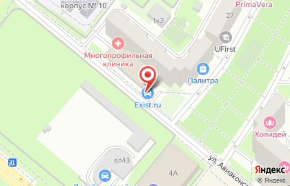 Служба экспресс-доставки DHL на улице Авиаконструктора Миля на карте