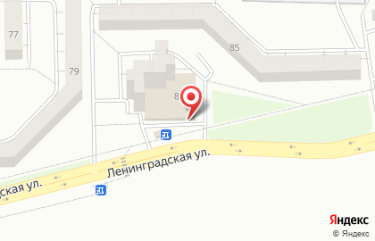 Супермаркет Пятёрочка на улице Ленинградской на карте