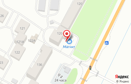 Супермаркет Магнит в Пскове на карте