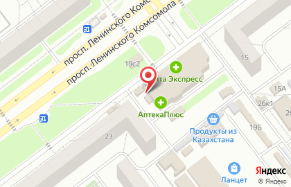 Киоск по продаже цветов на проспекте Ленинского Комсомола на карте