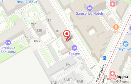 Гостиница Гавань в Василеостровском районе на карте