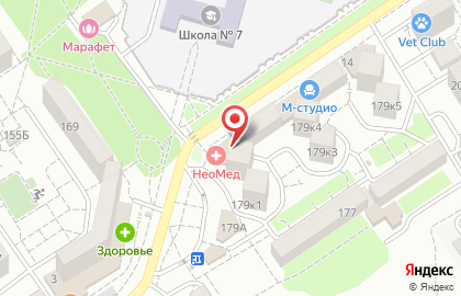 Медицинский центр НеоМед на улице Омелькова в Анапе на карте