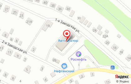 Магазин автозапчастей АвтоДоктор, магазин автозапчастей на 1-ой Заводской улице на карте
