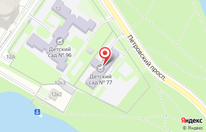Детский сад №77 комбинированного вида в Санкт-Петербурге на карте