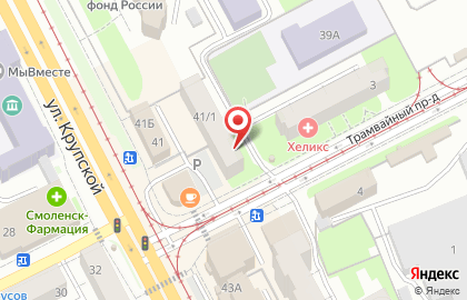 Магазин свежей выпечки на улице Крупской на карте