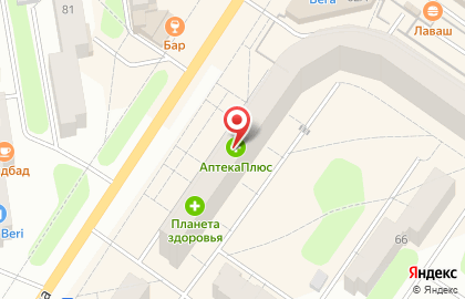 Аптека 59 плюс в Перми на карте